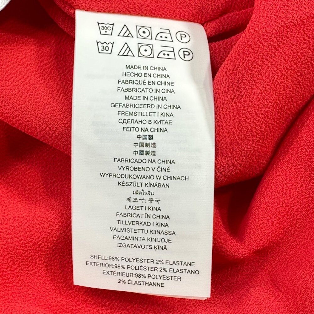 Michael Kors Women's Size Small Dress Short Sleeve Red Gold Chain Detail New - Picture 6 of 14